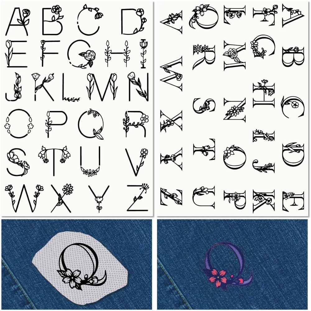 Embroidery Kit - Водорастворимые стабилизаторы для вышивания с буквами