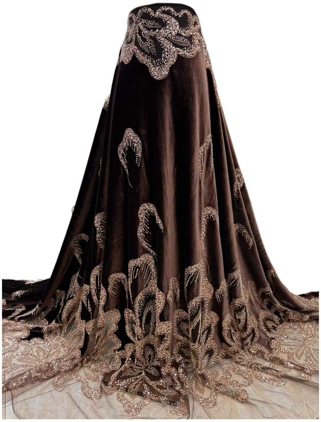 Velvet Fabric Embroidery - Африканская бархатная тяжелая кружевная ткань с