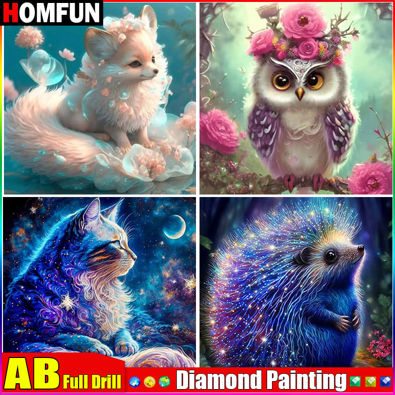 Embroidery Roll Pattern - Алмазная вышивка HOMFUN AB «животное, кот,
