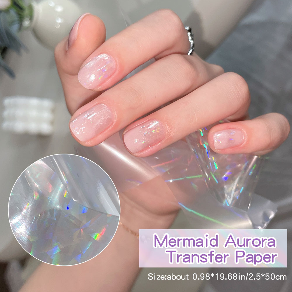 Transfer Paper Carbon - 10 рулонов переливающейся фольги для ногтей