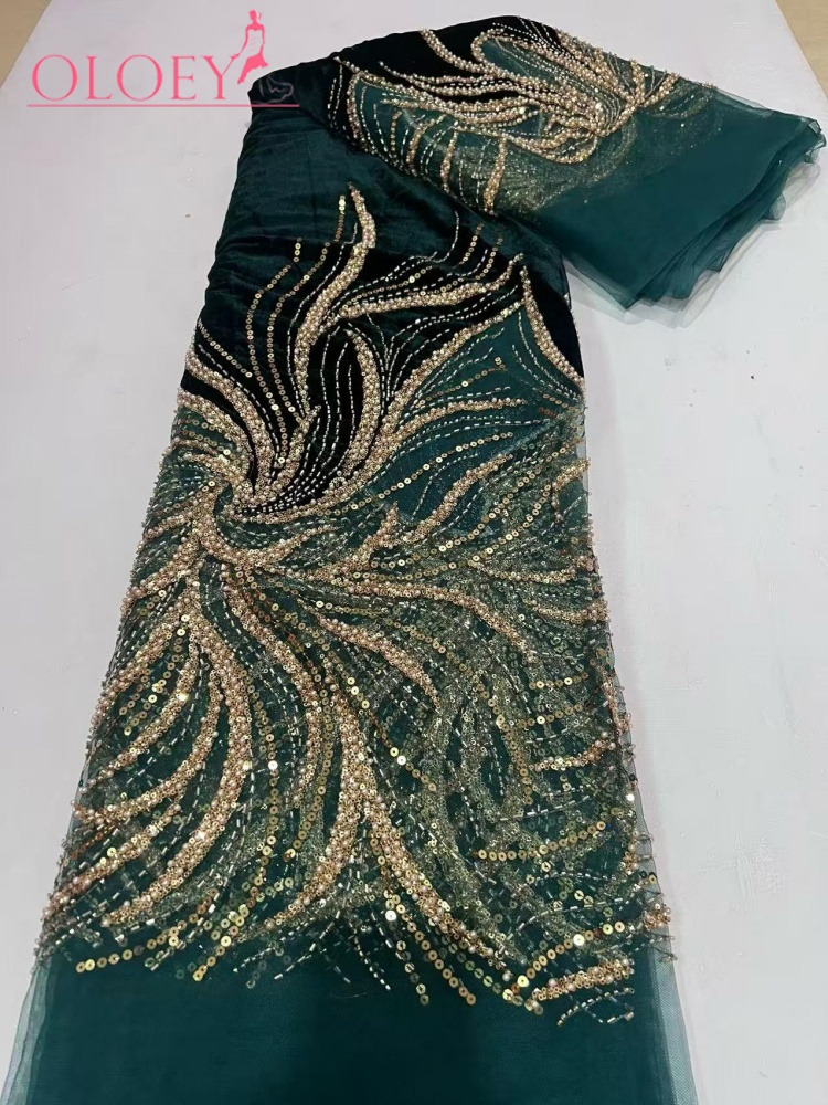 Velvet Fabric Embroidery - OLOEY Роскошное свадебное платье, новый стиль,