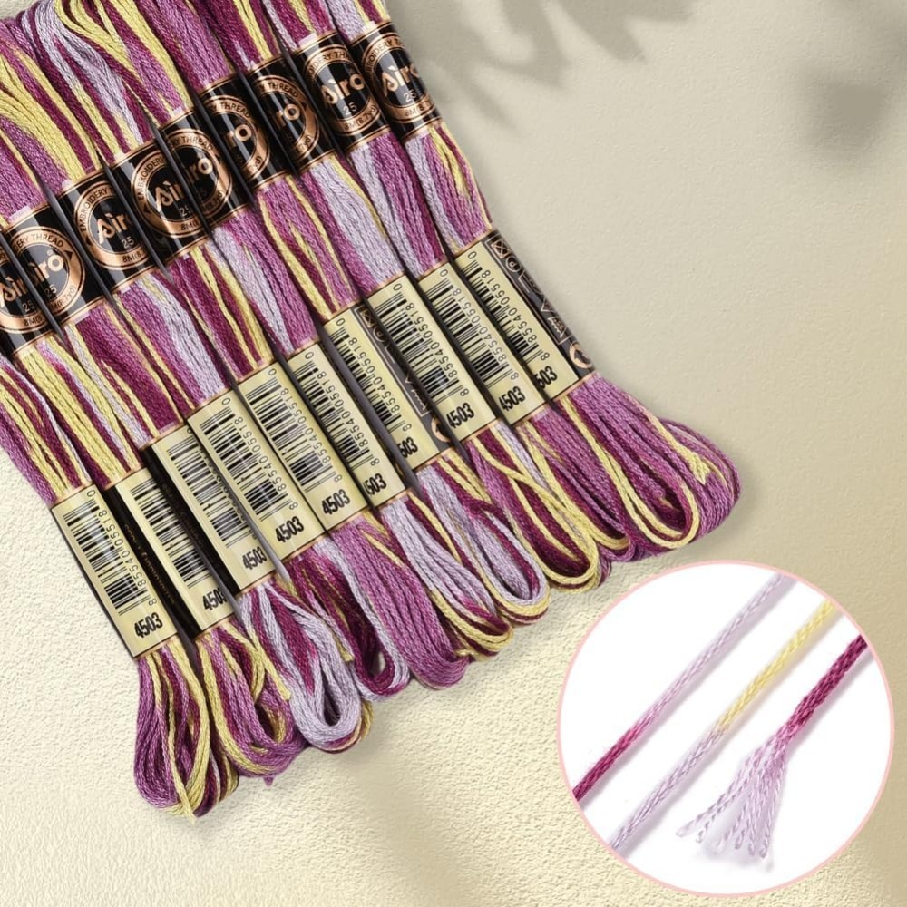 6-прядная фиолетовая разноцвет – обзор и цена Embroidery Kit