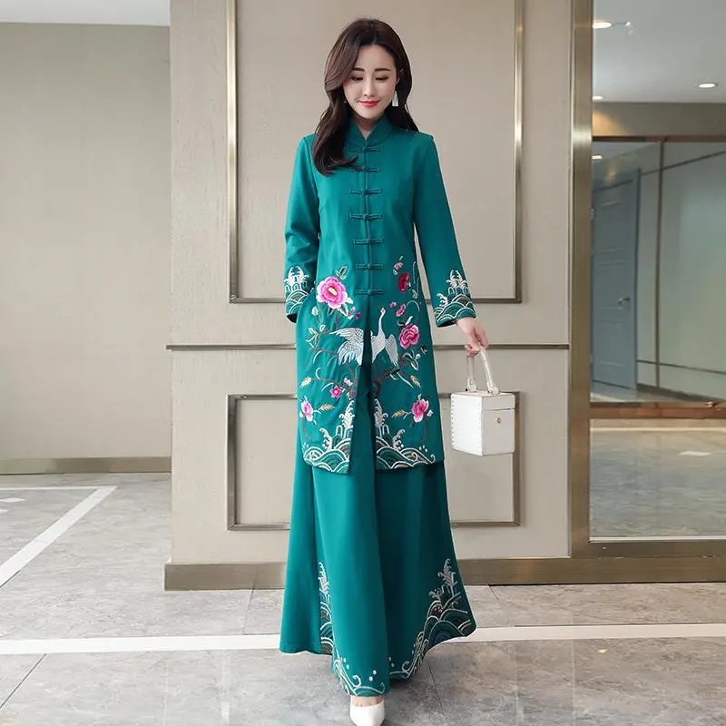 Длинный комплект Cheongsam в э – обзор и цена Embroidery Youtube