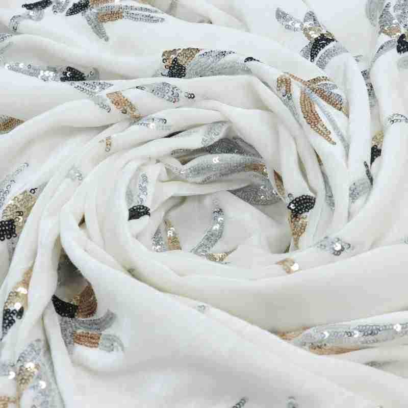 Белый трехмерный цветок, шелк, – обзор и цена Velvet Fabric Embroidery