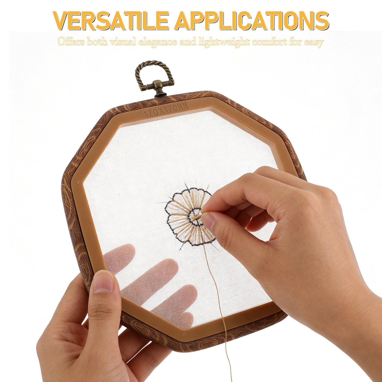 6 шт. восьмиугольных пялец для – обзор и цена Embroidery Ring Sizes