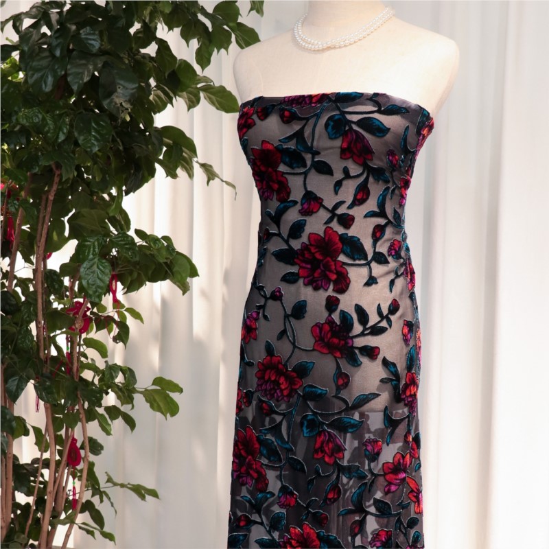 Тканое бархатное парчовое виск – обзор и цена Velvet Fabric Embroidery