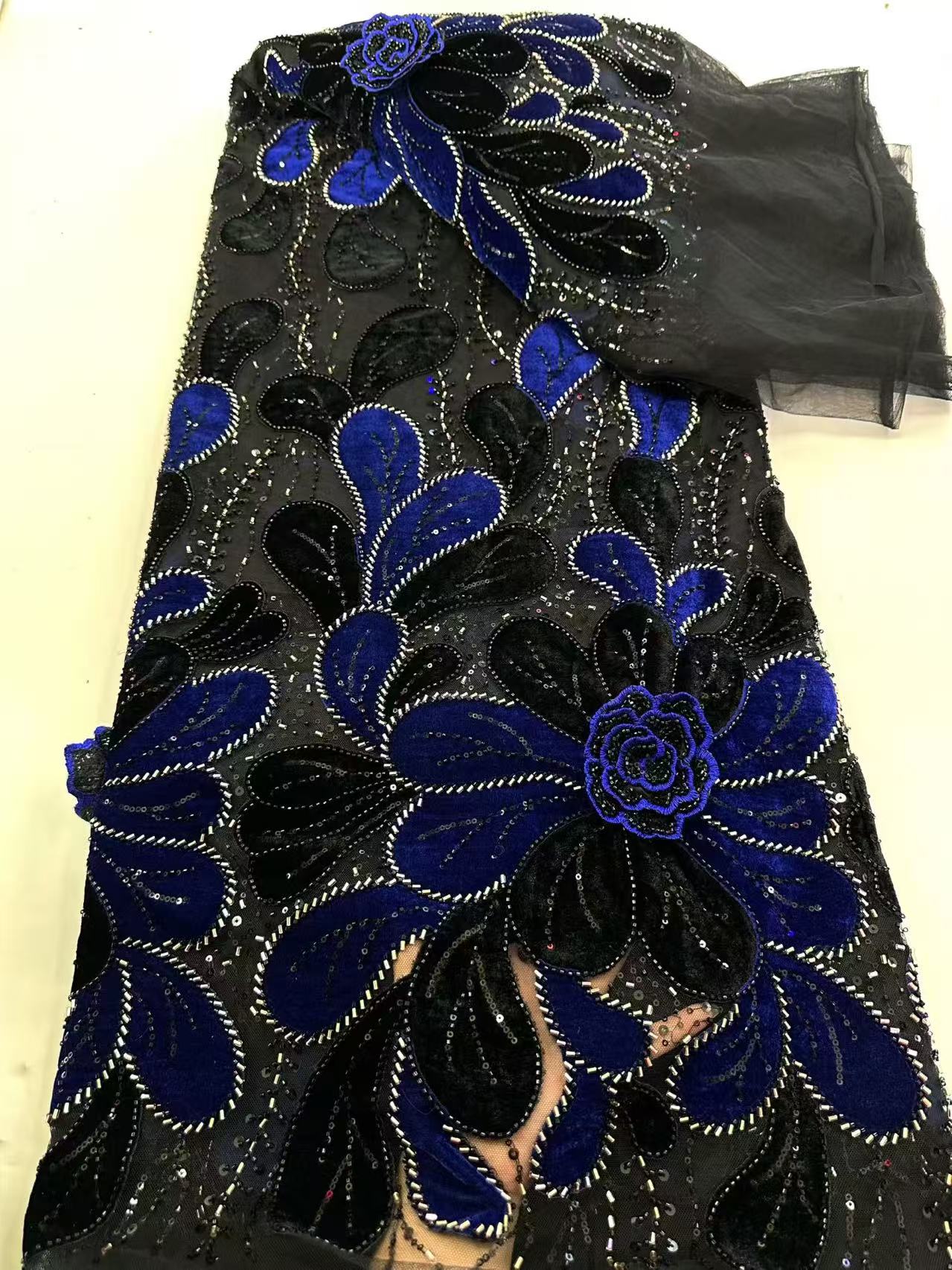 Новейшая африканская бархатная – обзор и цена Velvet Fabric Embroidery