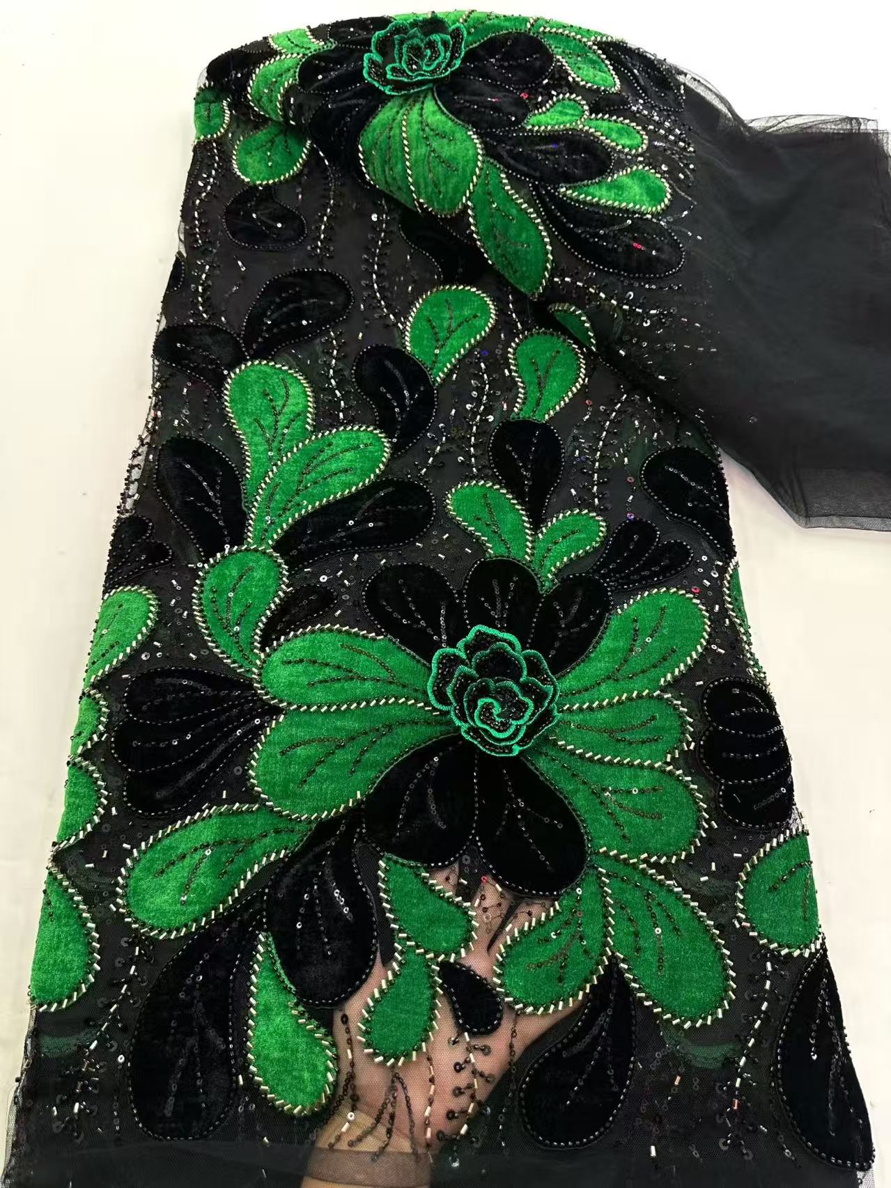 Новейшая африканская бархатная – обзор и цена Velvet Fabric Embroidery