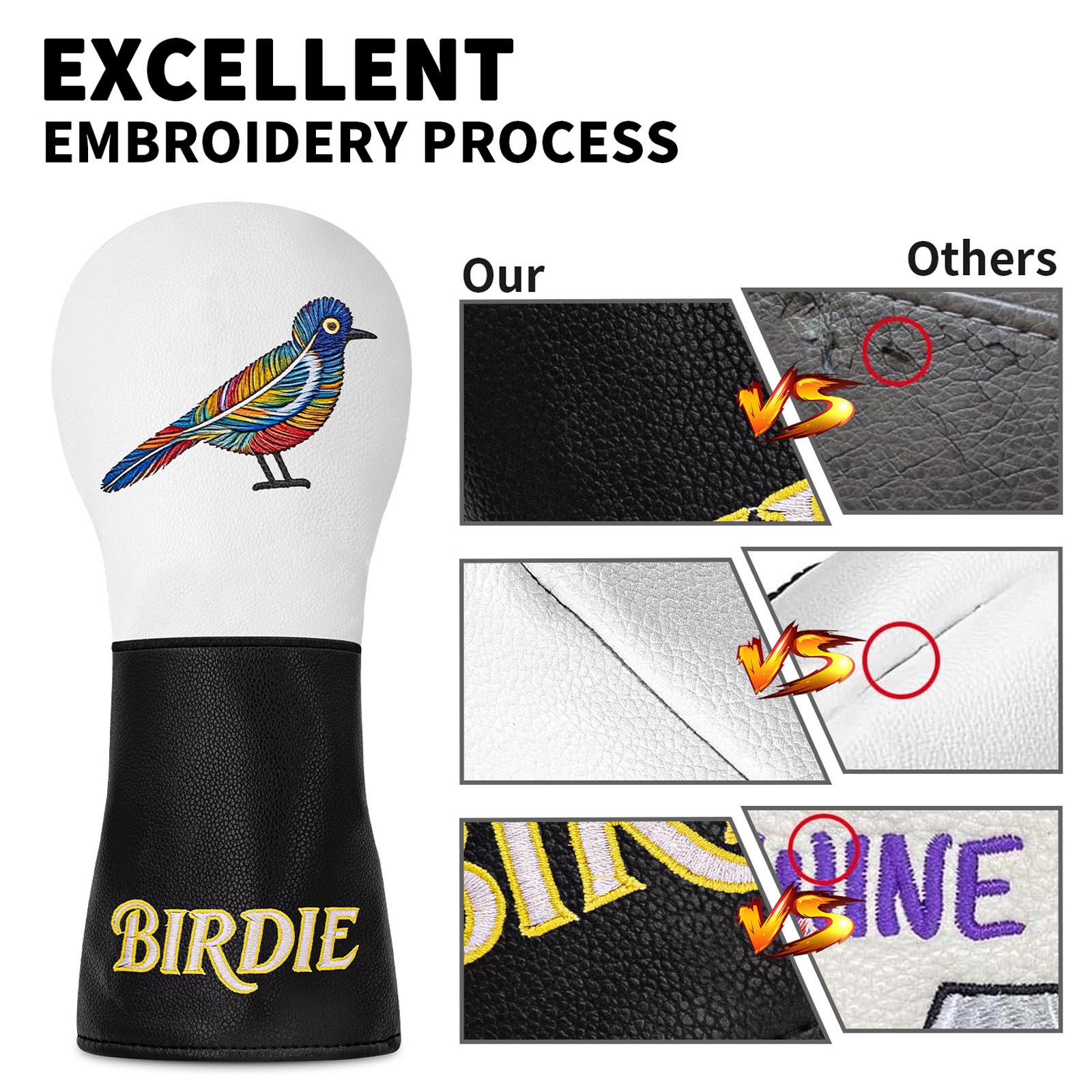 Яркий чехол для клюшек для гол – обзор и цена Embroidery Water