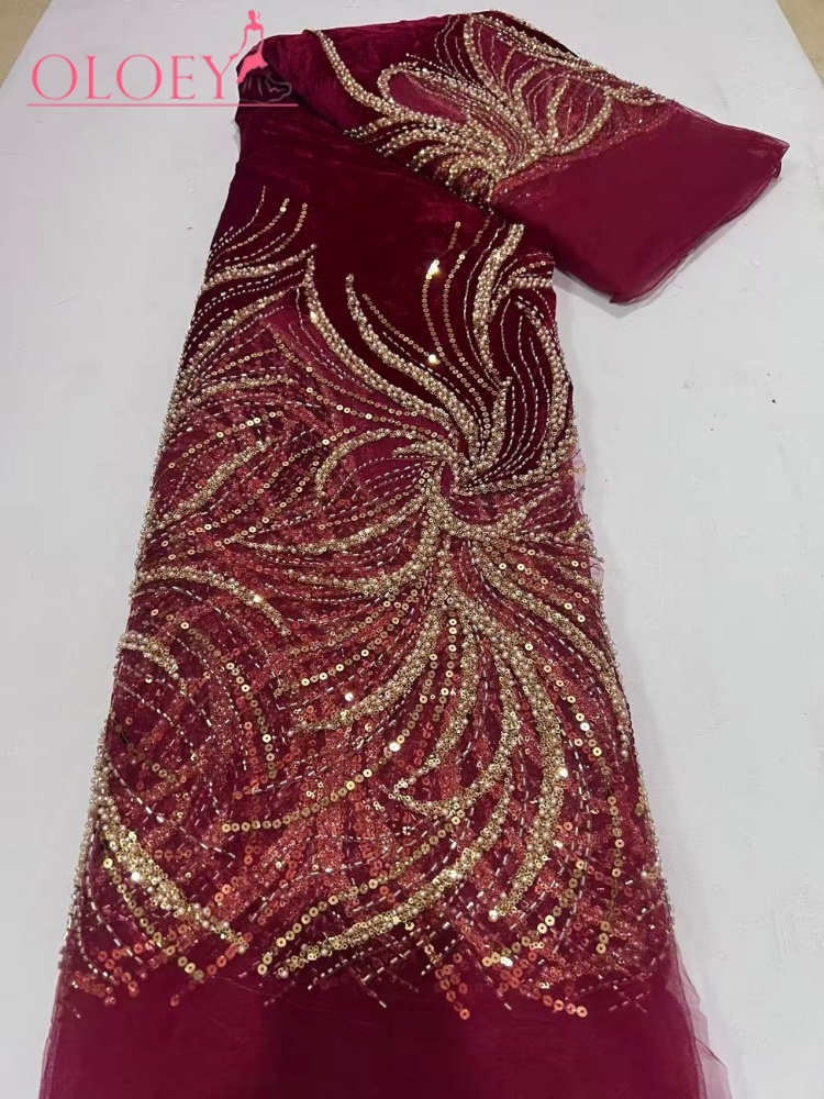 OLOEY Роскошное свадебное плат – обзор и цена Velvet Fabric Embroidery
