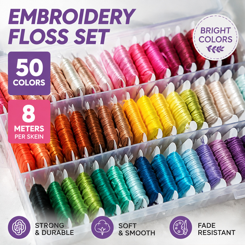Набор ниток для вышивания из 1 – обзор и цена Embroidery Kit