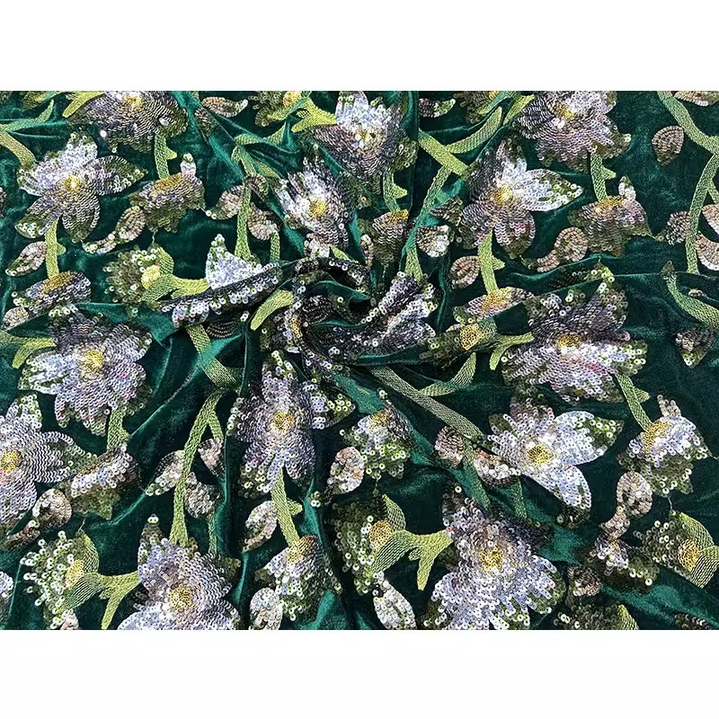 1 ярд винтажной бархатной ткан – обзор и цена Velvet Fabric Embroidery