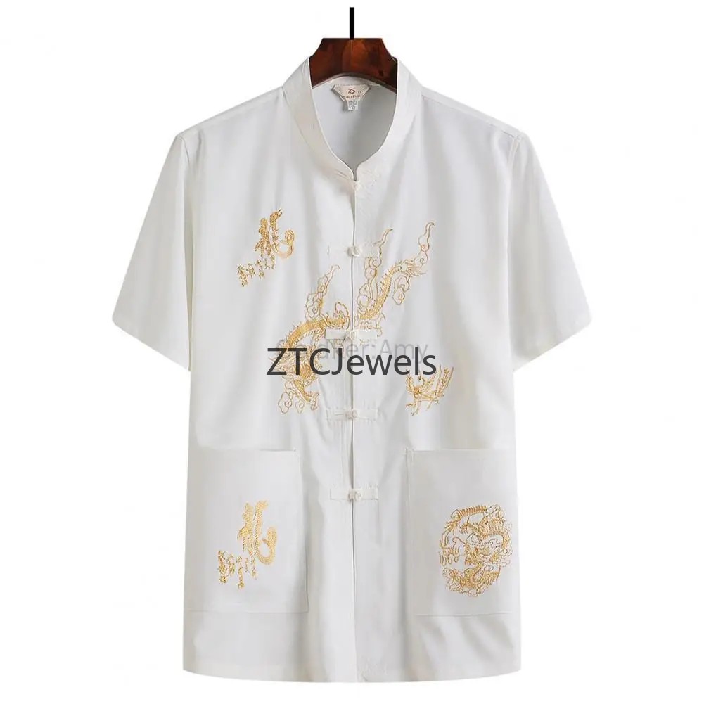 Мужская рубашка с вышивкой кит – обзор и цена Embroidery Shirt
